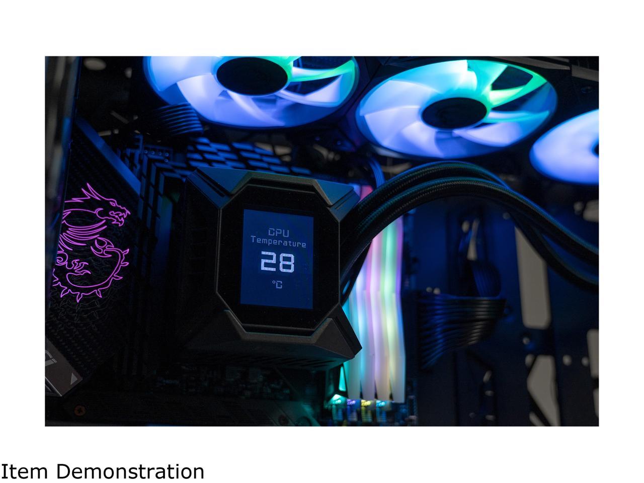 MSI MPG CORELIQUID K240 AIO Liquid CPU Cooler, 2.4" LCD Display 240mm