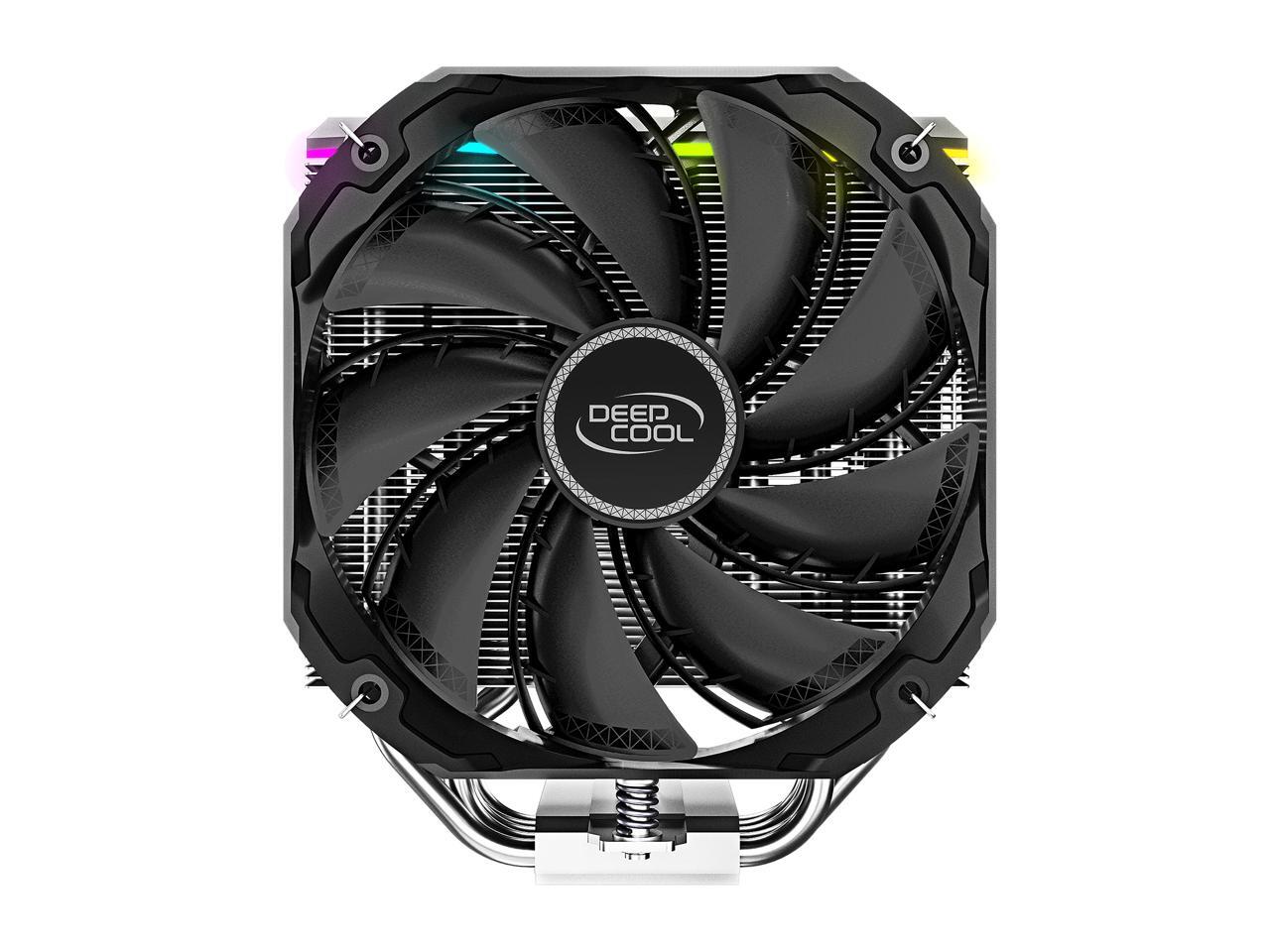 DeepCool AS500 CPU Air Cooler, Universal RAM Height Compatibility, 140mm PWM Fan, ARGB Top