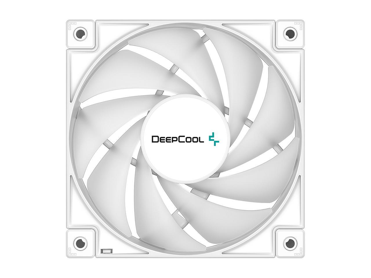 DeepCool FC120 WHITE-3IN1 Performance 120mm ARGB LED PWM Fan, Daisy ...