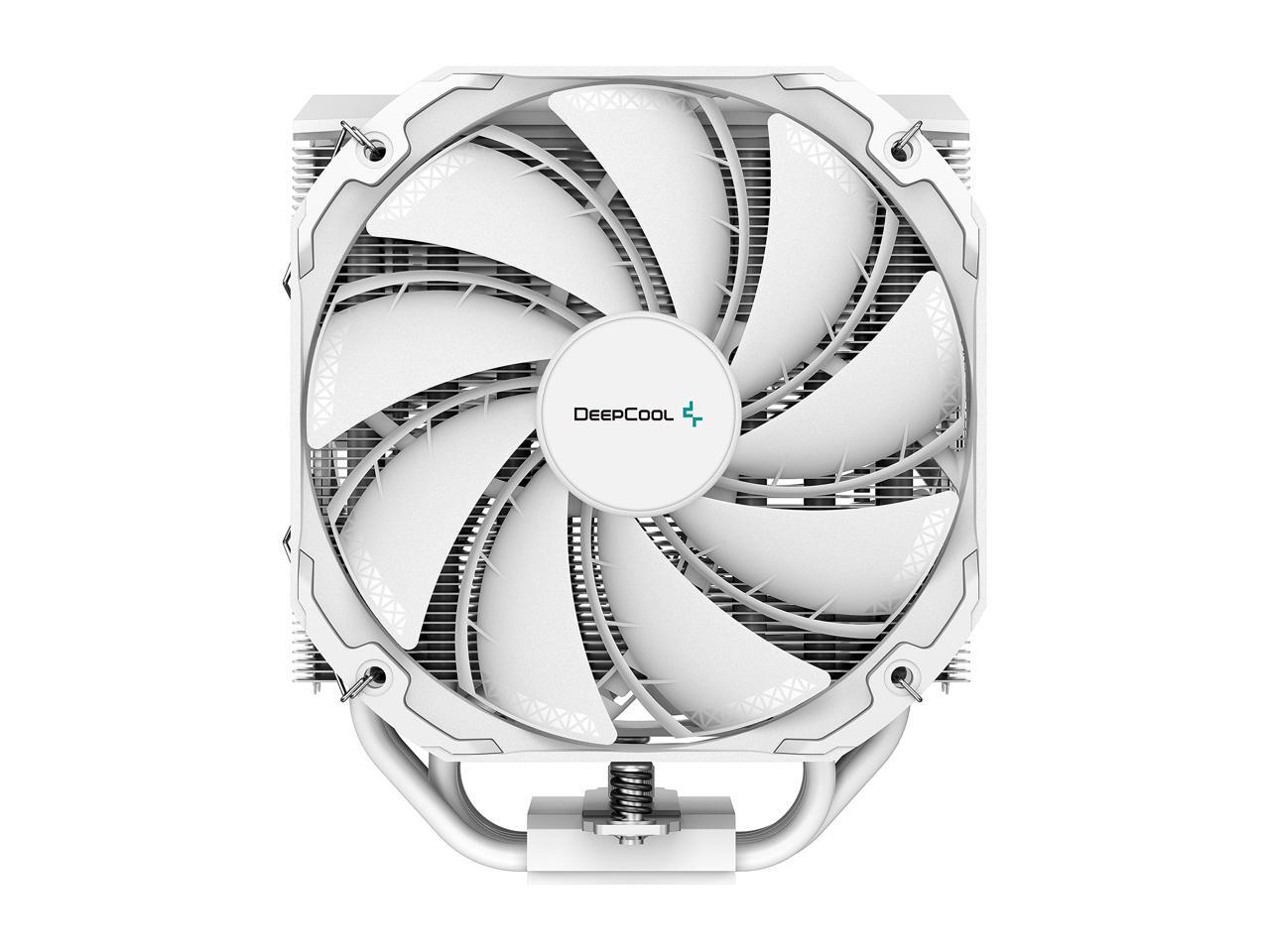 DeepCool AS500 PLUS WH CPU Air Cooler, Universal RAM Height Compatibility, Two 140mm PWM Fan, A