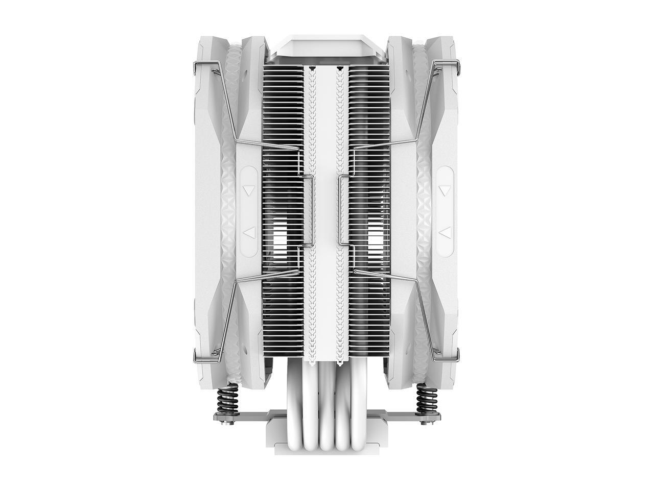 DeepCool AS500 PLUS WH CPU Air Cooler, Universal RAM Height Compatibility, Two 140mm PWM Fan, A