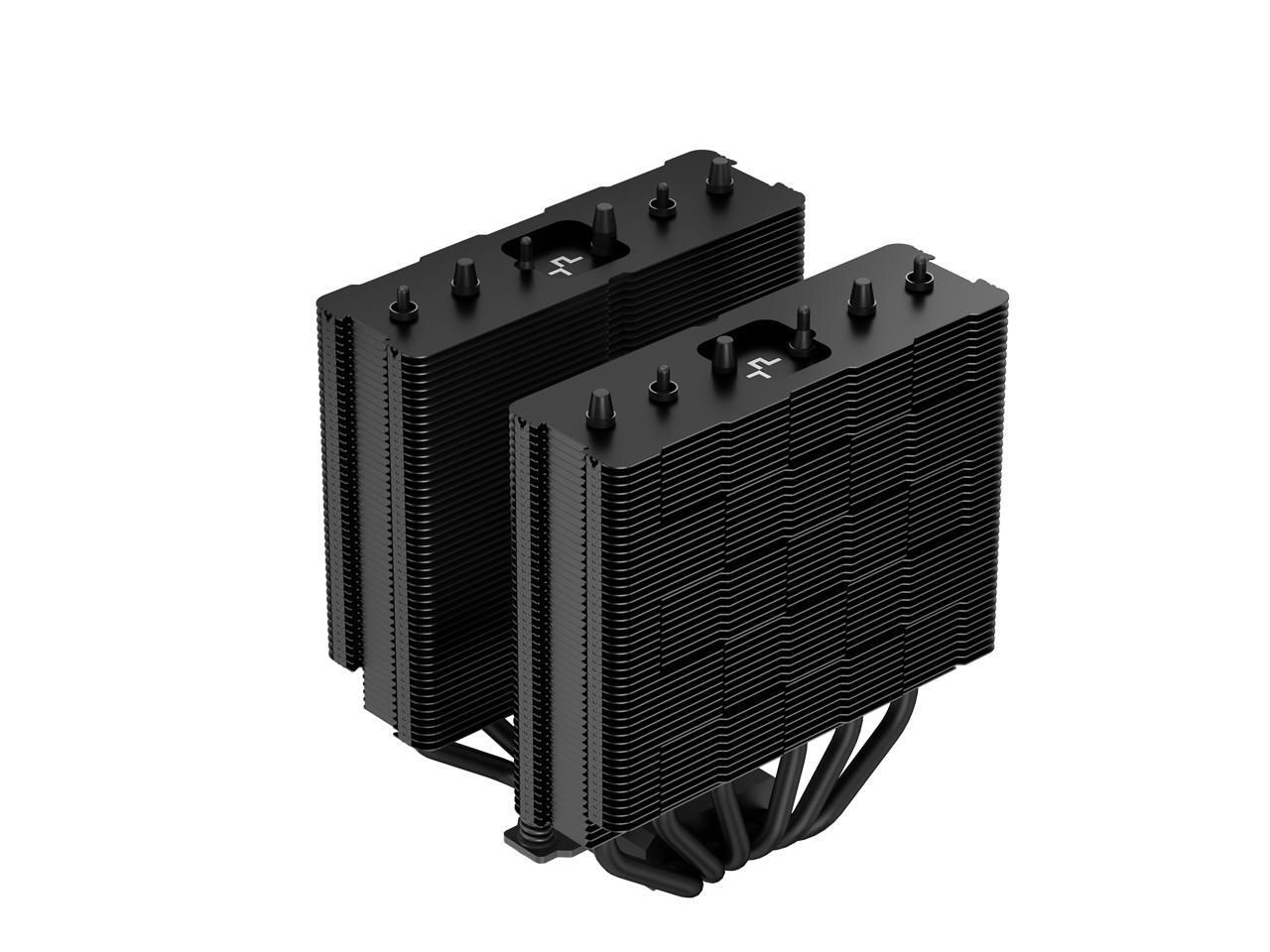 DeepCool AG620 BK ARGB Dual-Tower CPU Cooler, 2x 120mm Fan, Six Copper ...