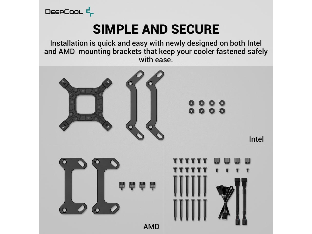 DeepCool LS720 SE Liquid Cooler 360mm 4th Gen DualChamber Pump 3100RPM