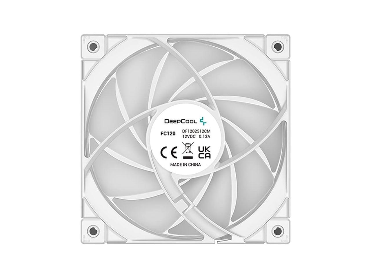 Deepcool FC120-3 in 1 WHITE-3 IN 1 Performance 120 mm Addressable RGB ...