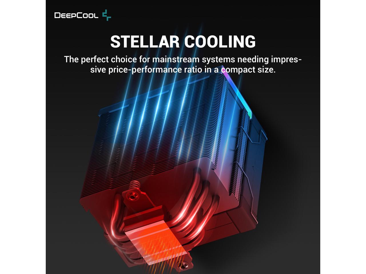 DeepCool AK500S DIGITAL Air Cooler, Single Tower, Real-Time CPU Status ...
