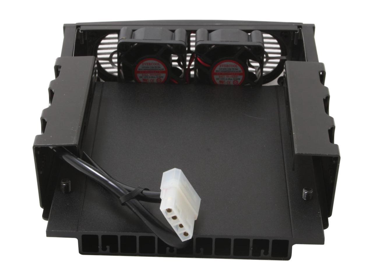 Alpha and Omega UHDCBK UHDC HARD DRIVE COOLER (Black) W/DUAL 40 x 40 x