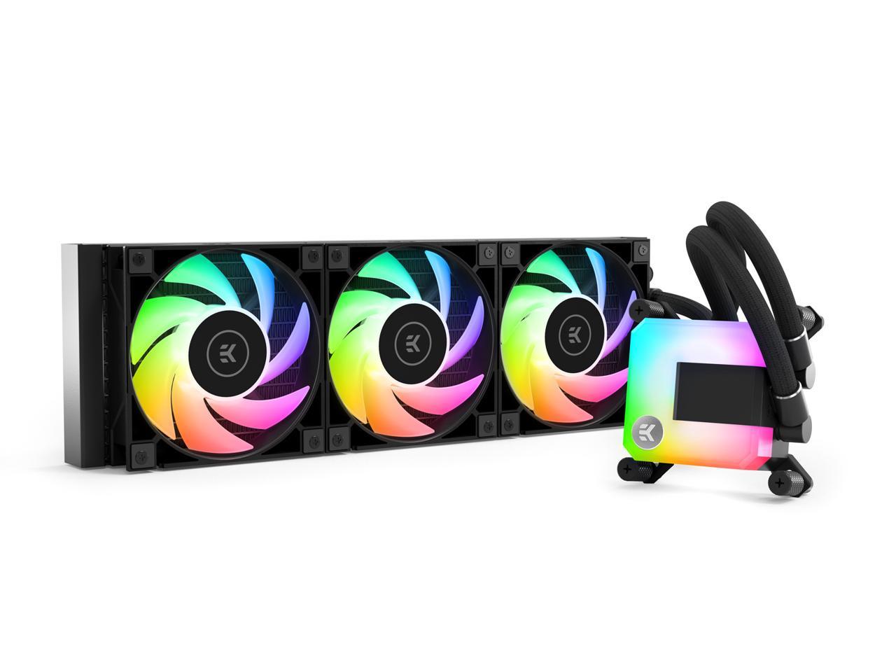 EK 360mm AIO V2 , D-RGB All-in-One Liquid CPU Cooler with EK-Vardar ...