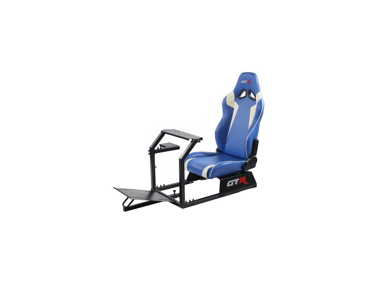 GTR Racing Simulator GTABLKS105LBLWHT GTA Model Black Frame with Blue