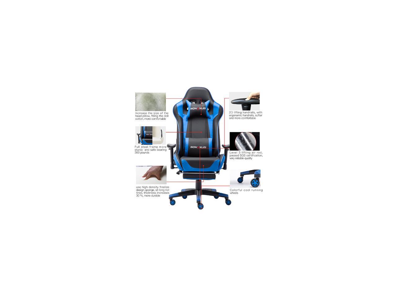 Nokaxus Gaming Chair Large Size High-Back Ergonomic Racing ...