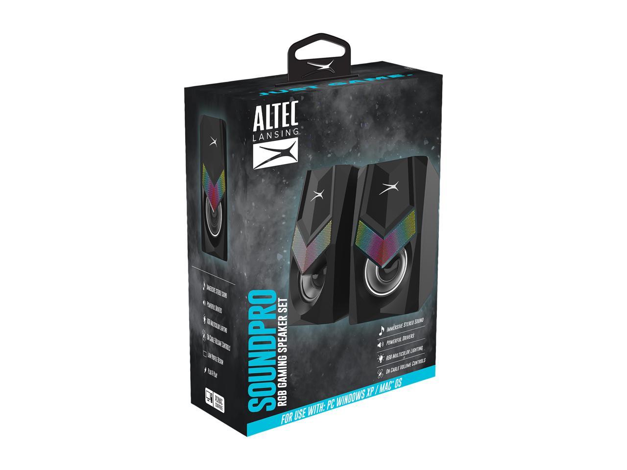 altec lansing soundpro elite rgb gaming speaker set