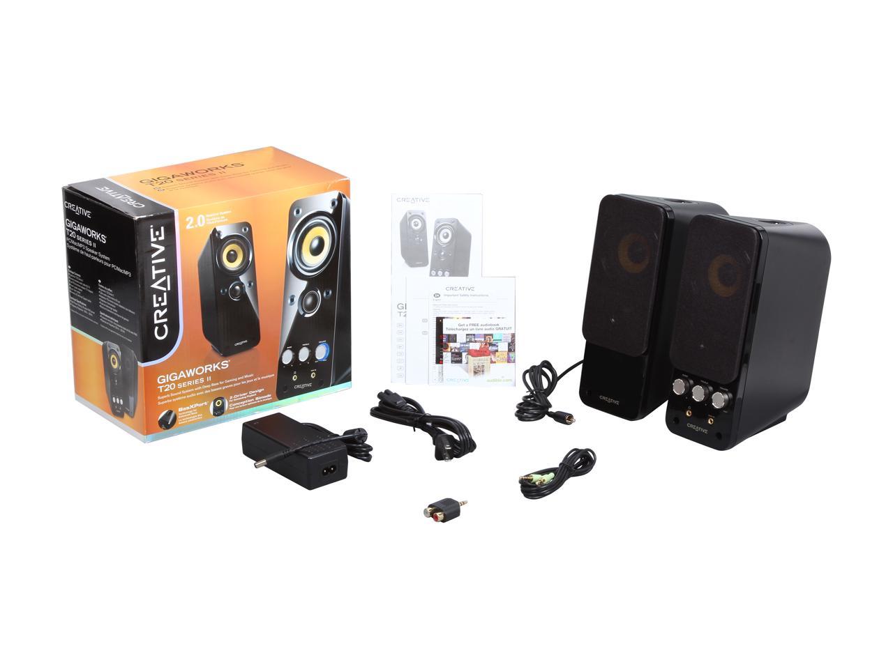 Creative Labs GigaWorks T20 Series II 2.0 Multimedia Speaker System BasXPort 