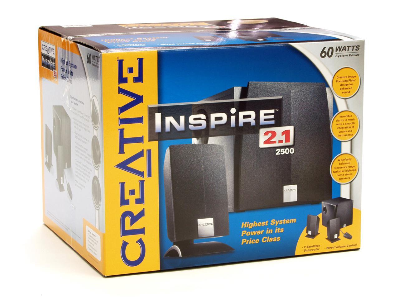 creative inspire 2500 2.1 speakers