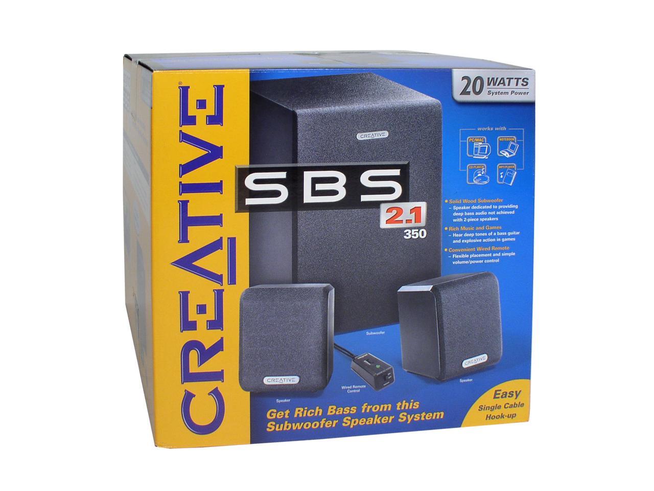 sbs 2.1 350 creative speakers