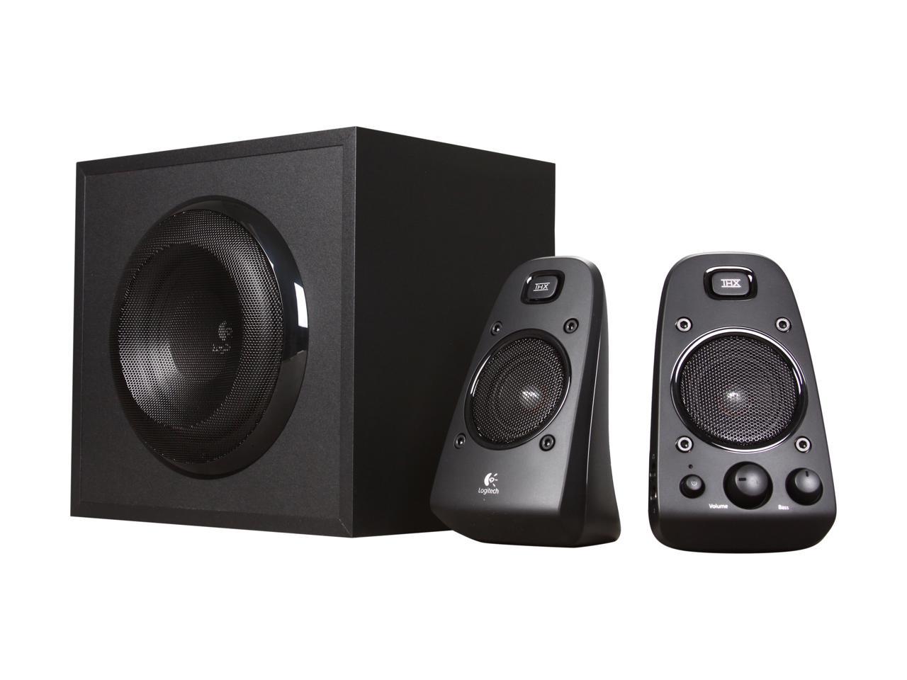 2.1 Speaker System One Size Logitech 980-000402-cr Z623 400 Watt Home Speaker System Black Certified Refurbished