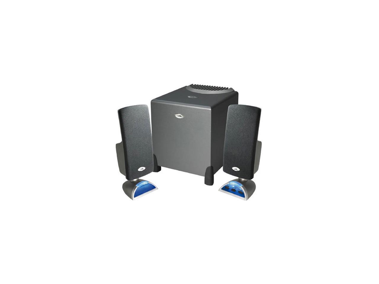 Cyber Acoustics CA3090 2.1 3 Piece Flat Panel Design Subwoofer & Satellite Speaker System