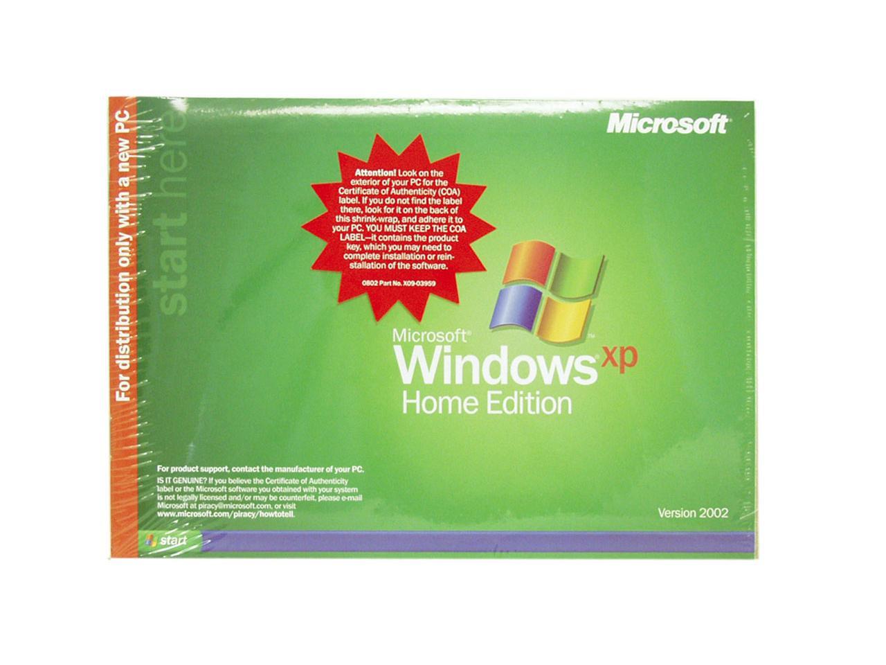Microsoft Windows XP Home Edition with Service Pack 1a - Newegg.com