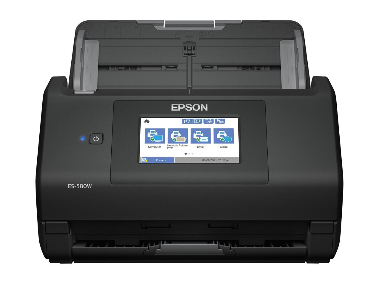 Epson Workforce Es 580w Wireless Color Duplex Desktop Document Scanner For Pc And Mac With 100 3060