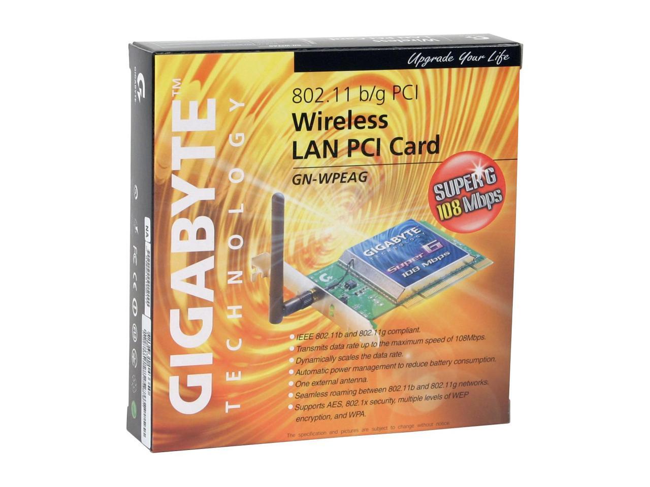 GIGABYTE GNWPEAG PCI Wireless Network Adapter