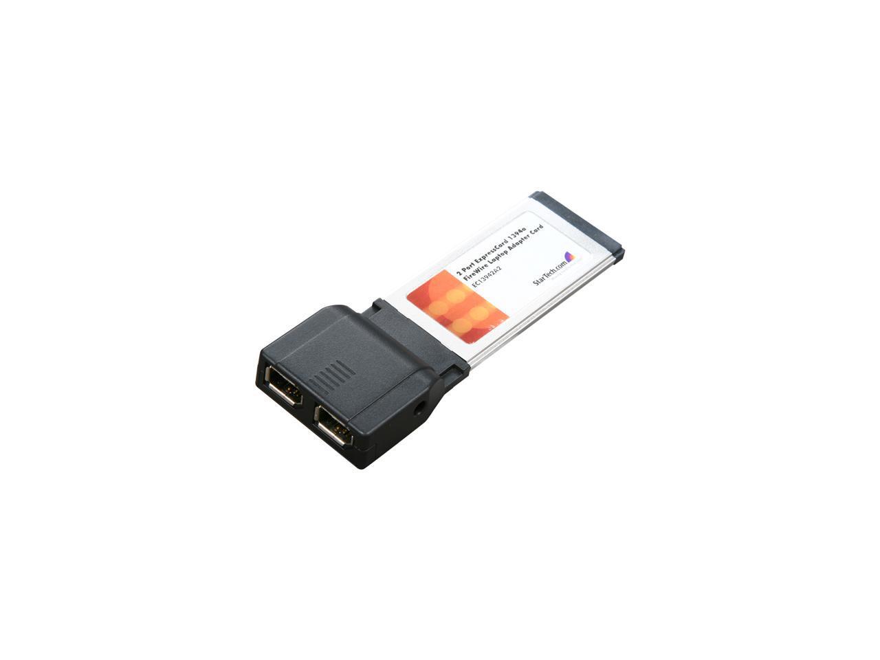 StarTech EC13942A2 2 Port ExpressCard 1394a FireWire Laptop Adapter Card Retail