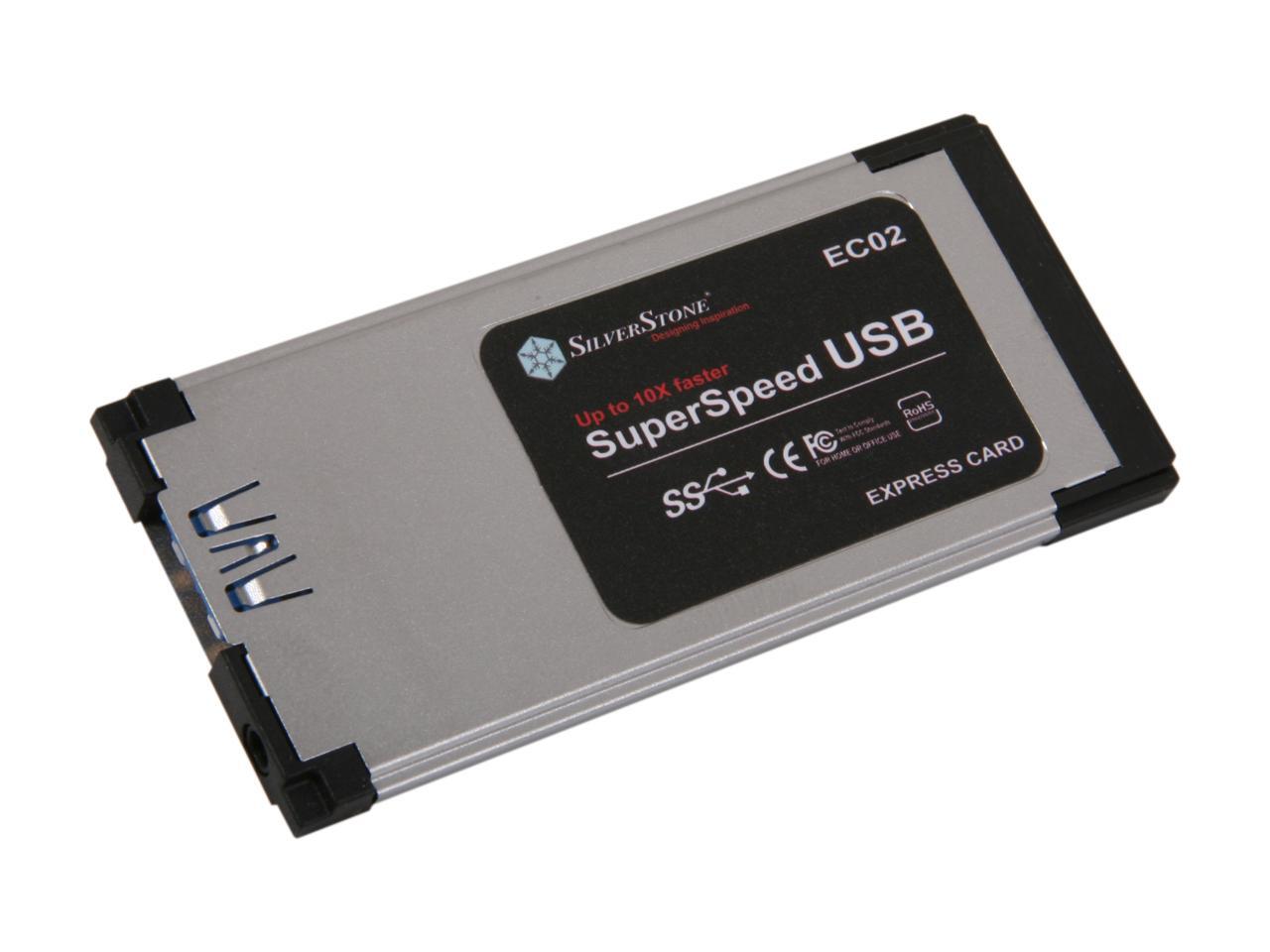 Silverstone EC02 Slim ExpressCard/34 USB 3.0 ExpressCard Adapter