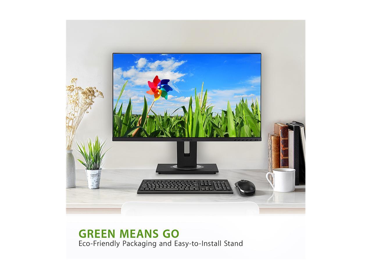 ViewSonic VG24552K 24 Inch IPS 1440p Monitor with USB C 3.1, HDMI