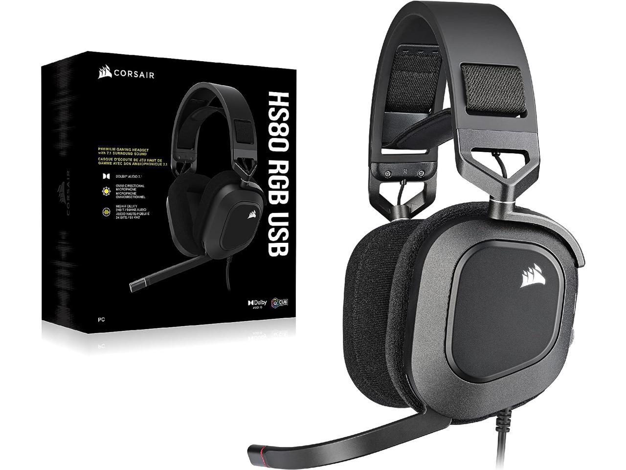 Corsair Hs80 Rgb Usb Premium Gaming Headset With Dolby Audio 7.1 