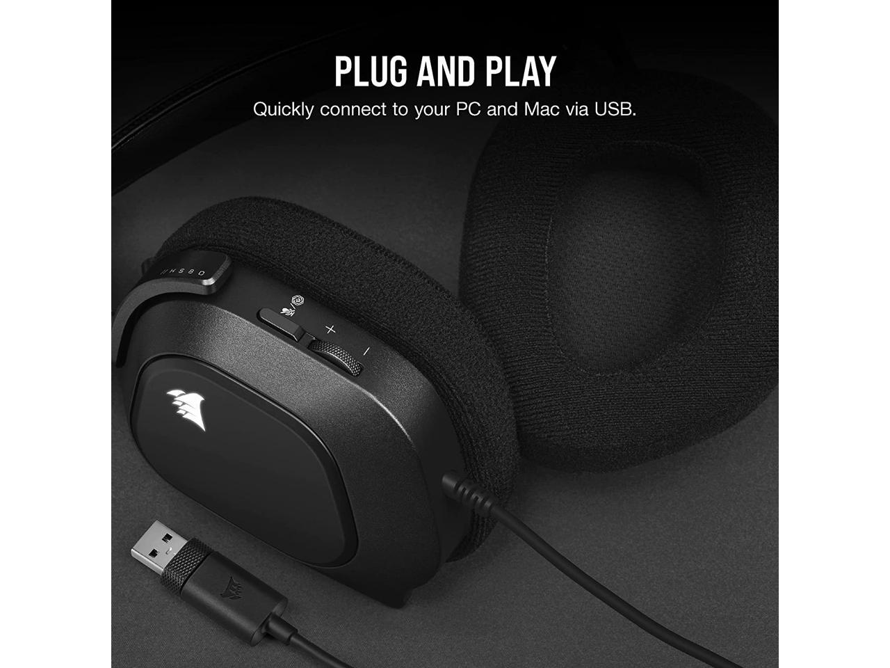 Corsair HS80 RGB USB Premium Gaming Headset with Dolby Audio 7.1