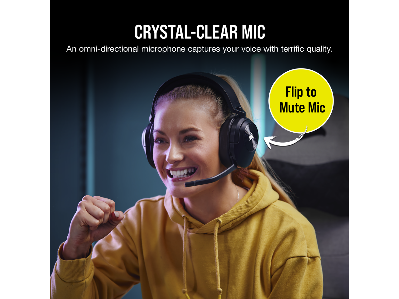 CORSAIR HS55 WIRELESS Multiplatform Lightweight Gaming Headset With