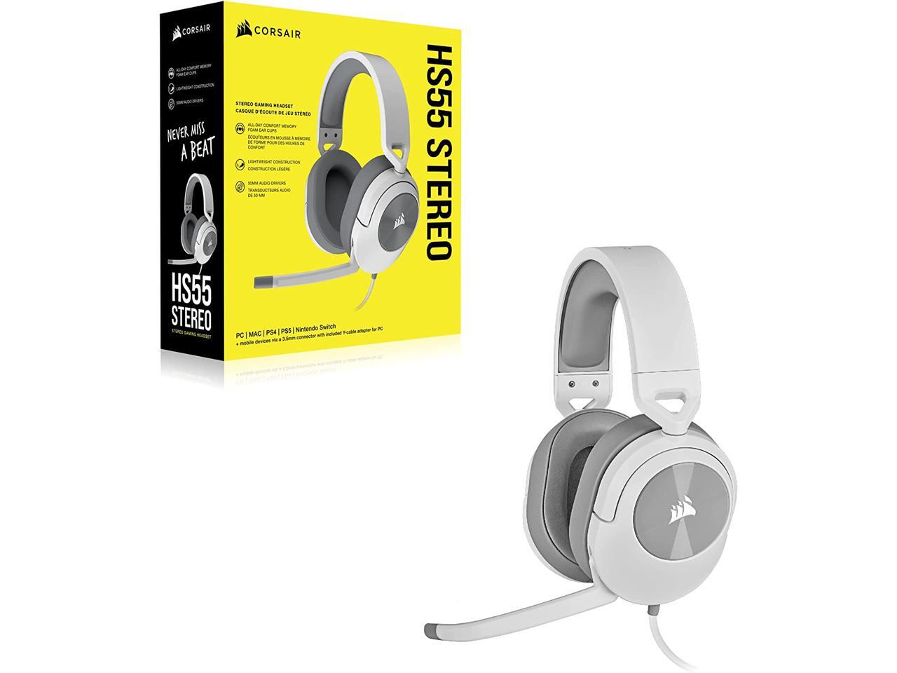 Corsair HS55 Stereo Gaming Headset (Leatherette Memory Foam Ear Pads