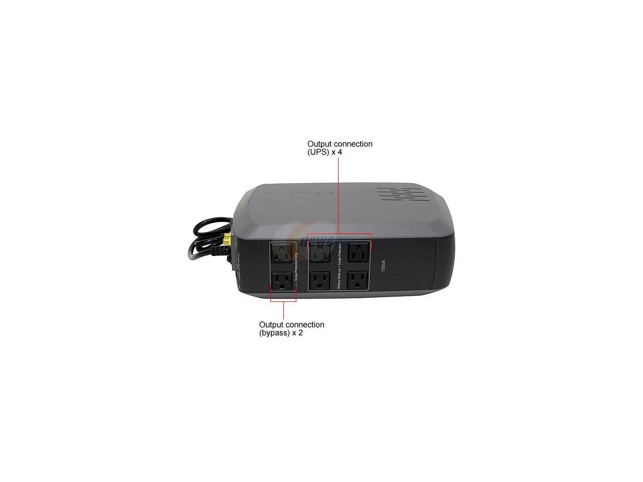 BELKIN F6B750AVR Battery Backup with Broadband Surge Protection