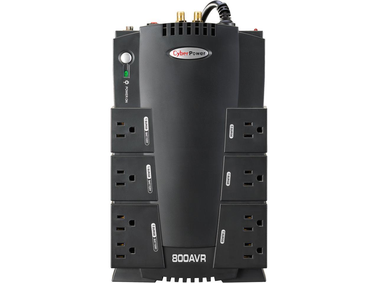 Compact 800VA/450W CyberPower CP800AVR AVR UPS System 8 Outlets 