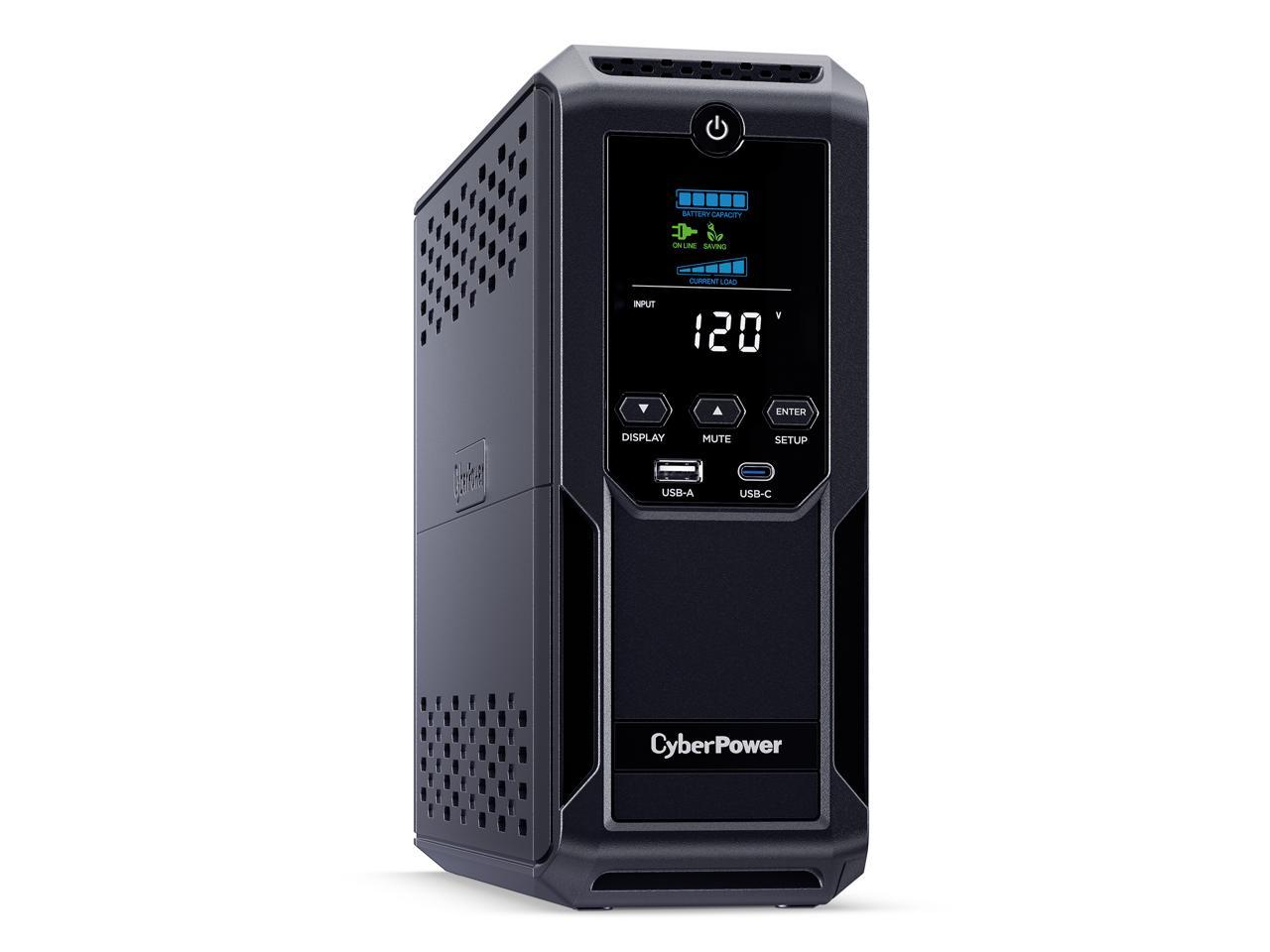 CyberPower Intelligent LCD UPS CP1500AVRLCD3 1500VA/900W, 12 Outlets, 2 ...