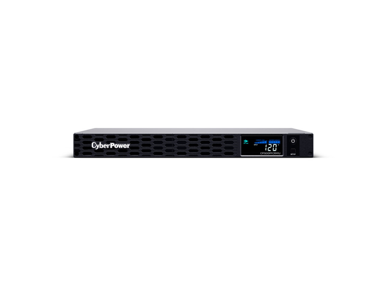 CyberPower CP1500PFCRM1U PFC Sinewave UPS Systems - 1500VA/900W, 120 VAC, NEMA 5-15P, 1U, Rackmount, Sine Wave, 6 Outlets, LCD, PowerPanel® Business