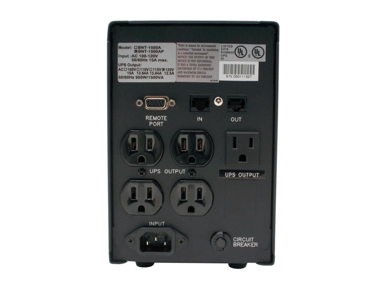 PCM Powercom BLACK KNIGHT PRO BNT-1500AP 1500 VA 5 Outlets UPS - Newegg.com