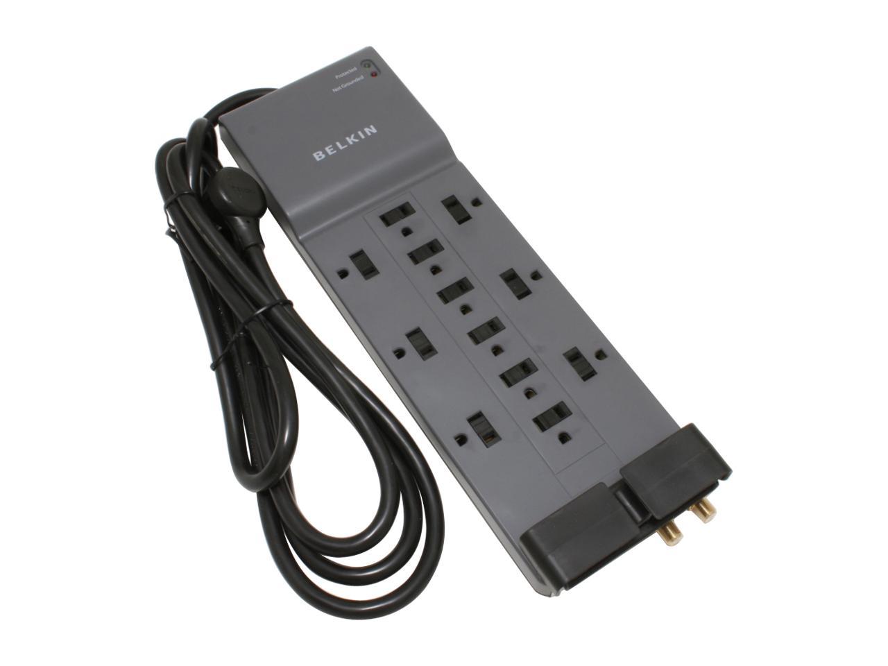 BELKIN BE112230-08 8 ft. 12 Outlets 3940 Joules Surge Protector with ...