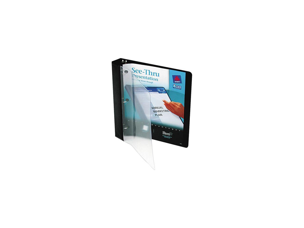 Avery 10852 see thru presentation binder round ring 1 capacity