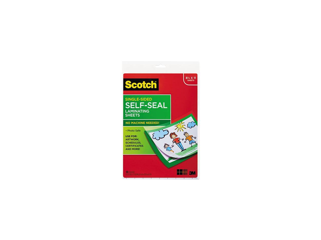 LS854SS10 Scotch SelfSealing Laminating Sheets, 6.0 mil, 8 1/2 x 11, 10/Pack