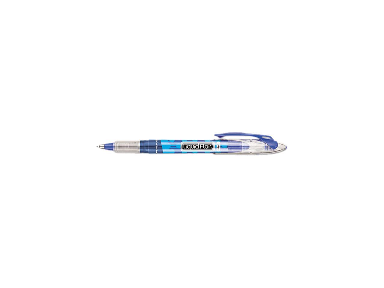 Paper Mate 21003BH Liquid Flair Porous Point Stick Pen, Blue Ink