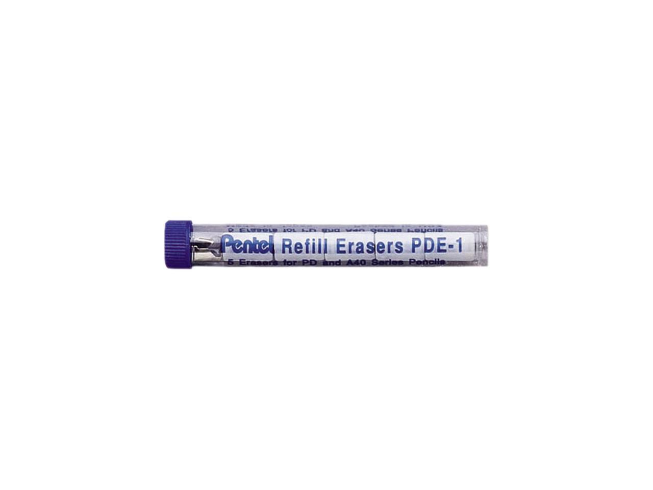 Pentel PDE1 Eraser Refills, PDE1, 5/Tube