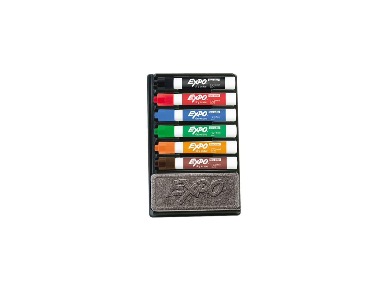 EXPO 80556 Dry Erase Marker & Organizer Kit, Chisel Tip, Assorted, 6