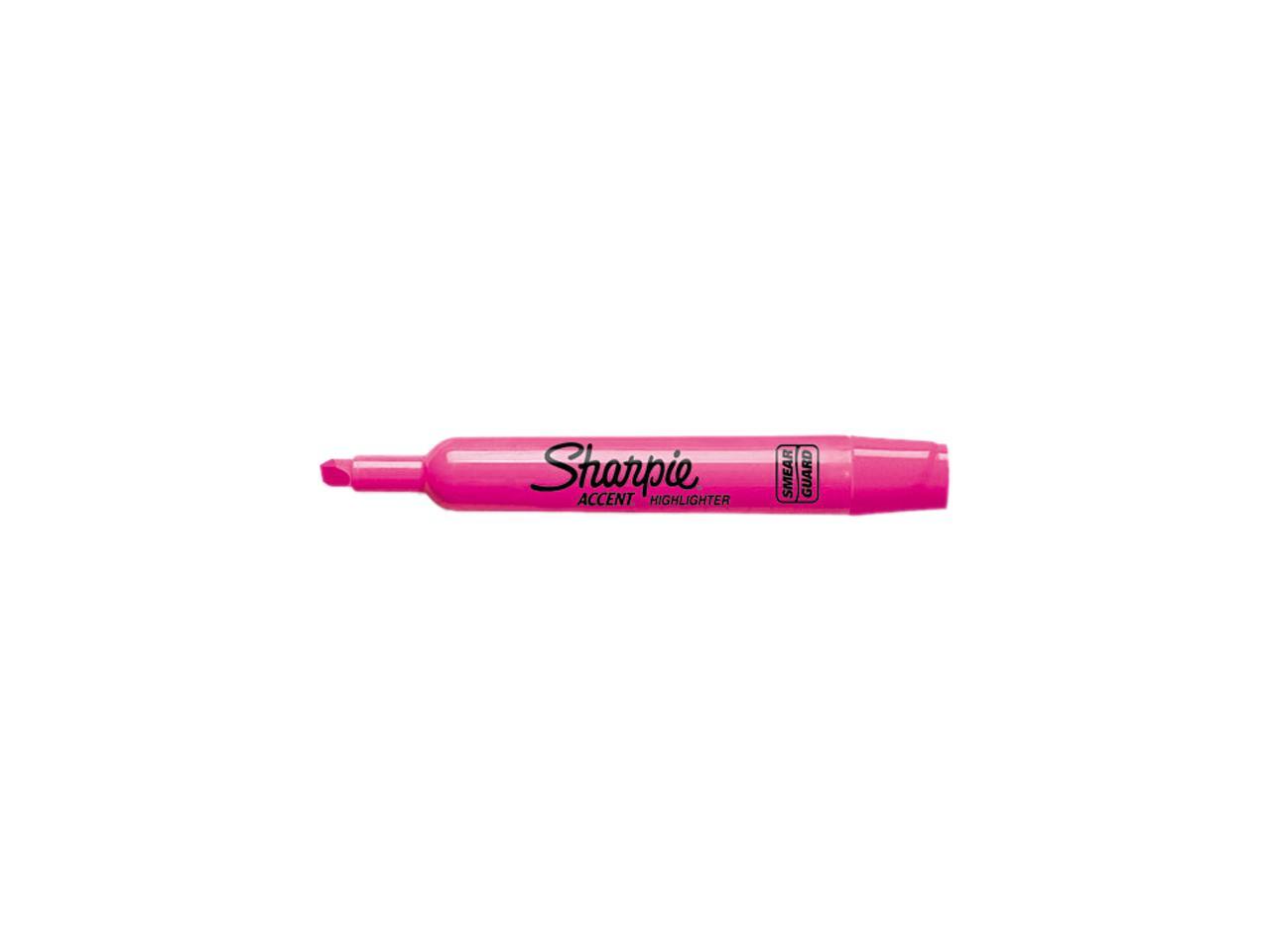 Sharpie 25009 Accent Tank Style Highlighter, Chisel Tip, Pink, 12/Pk