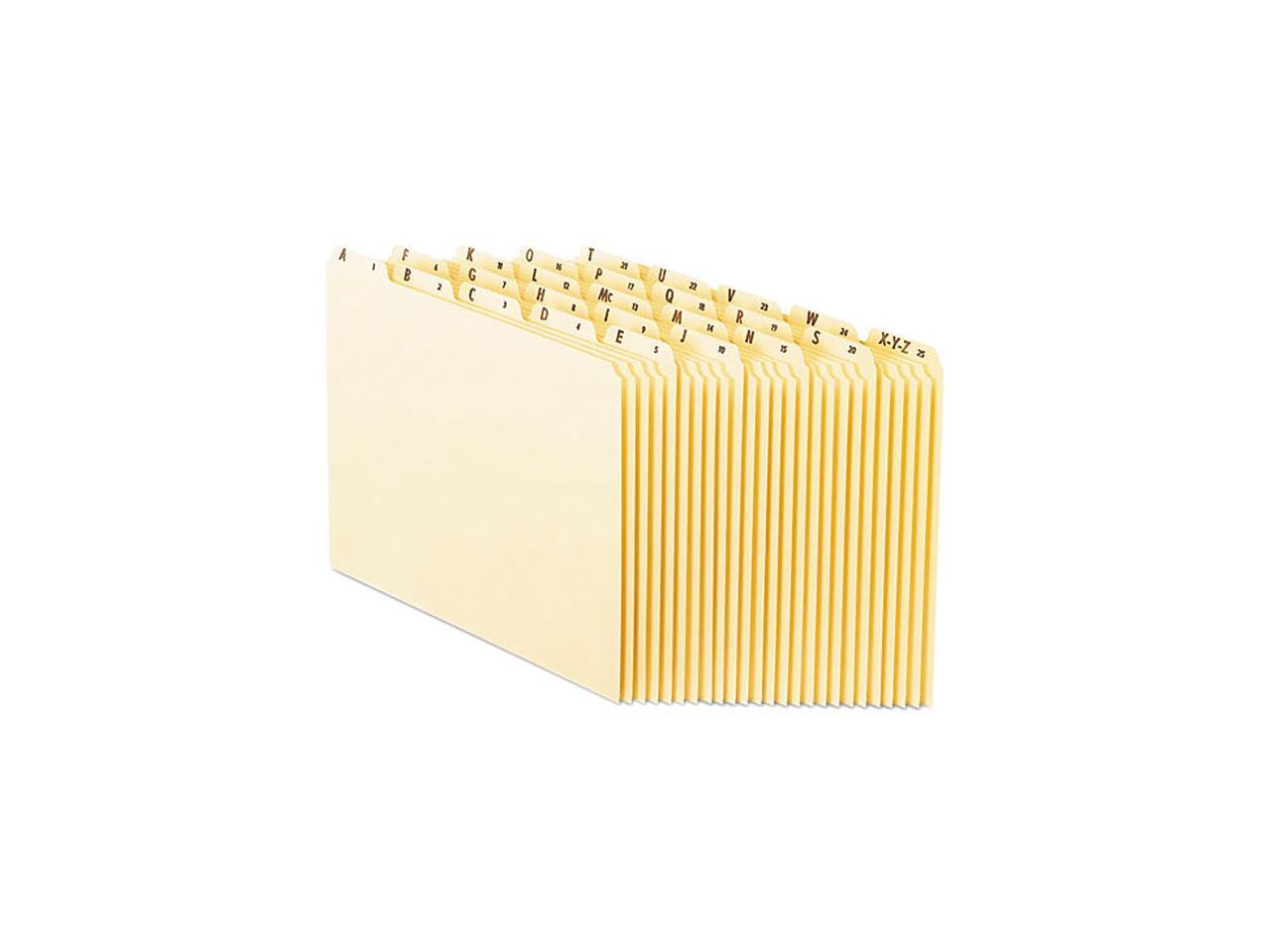 Pendaflex EN225 Recycled Top Tab File Guides, Alpha, 1/5 Tab, Manila