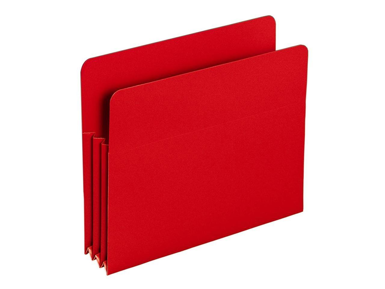 3-1/2 Expansion 73550 4 per Box Straight-Cut Tab Smead Poly File Pocket Legal Size Assorted Colors 