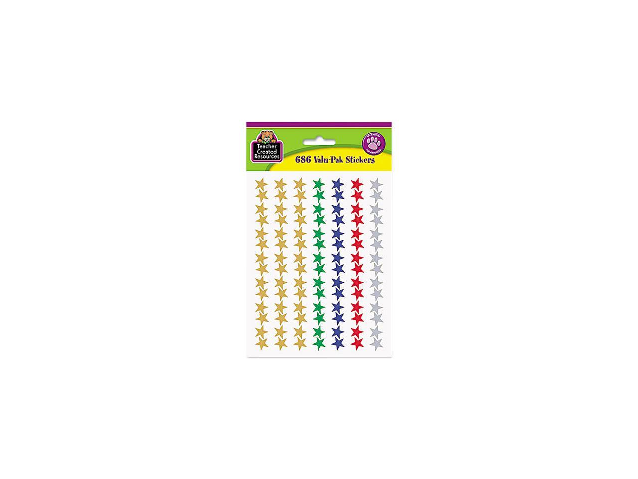 Teacher Created Resources 6644 Sticker Valu-Pak, Foil Stars, 686/Pack ...