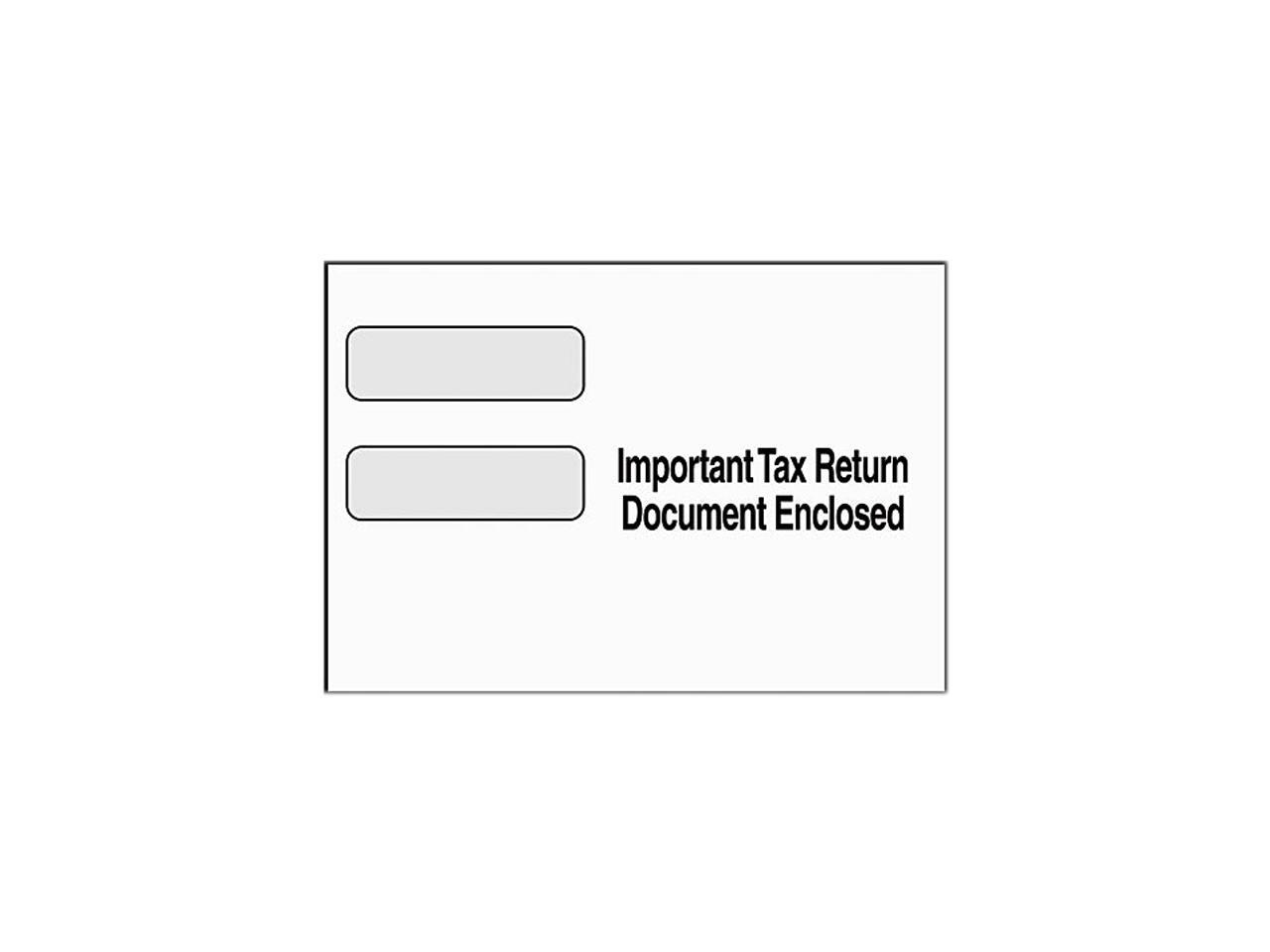 Tops 2222 Double Window Tax Form Envelope / 1099r / misc Forms, Gummed