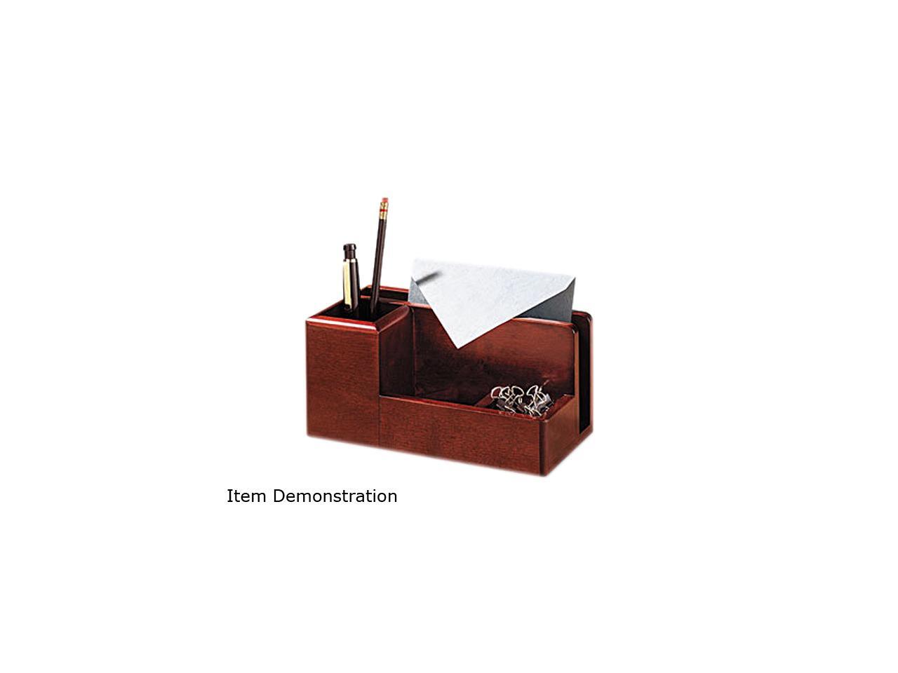 Rolodex 1734648 Wood Tones Desk Organizer, Wood, 4 1/4 x 8 3/4 x 4 1/8