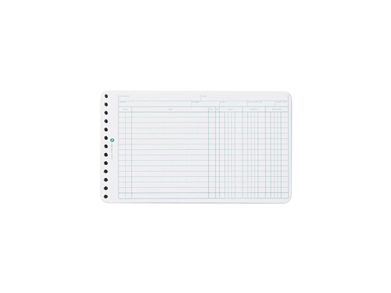 Wilson Jones 75850 Extra Sheets for SixRing Ledger Binder, 100/Pack