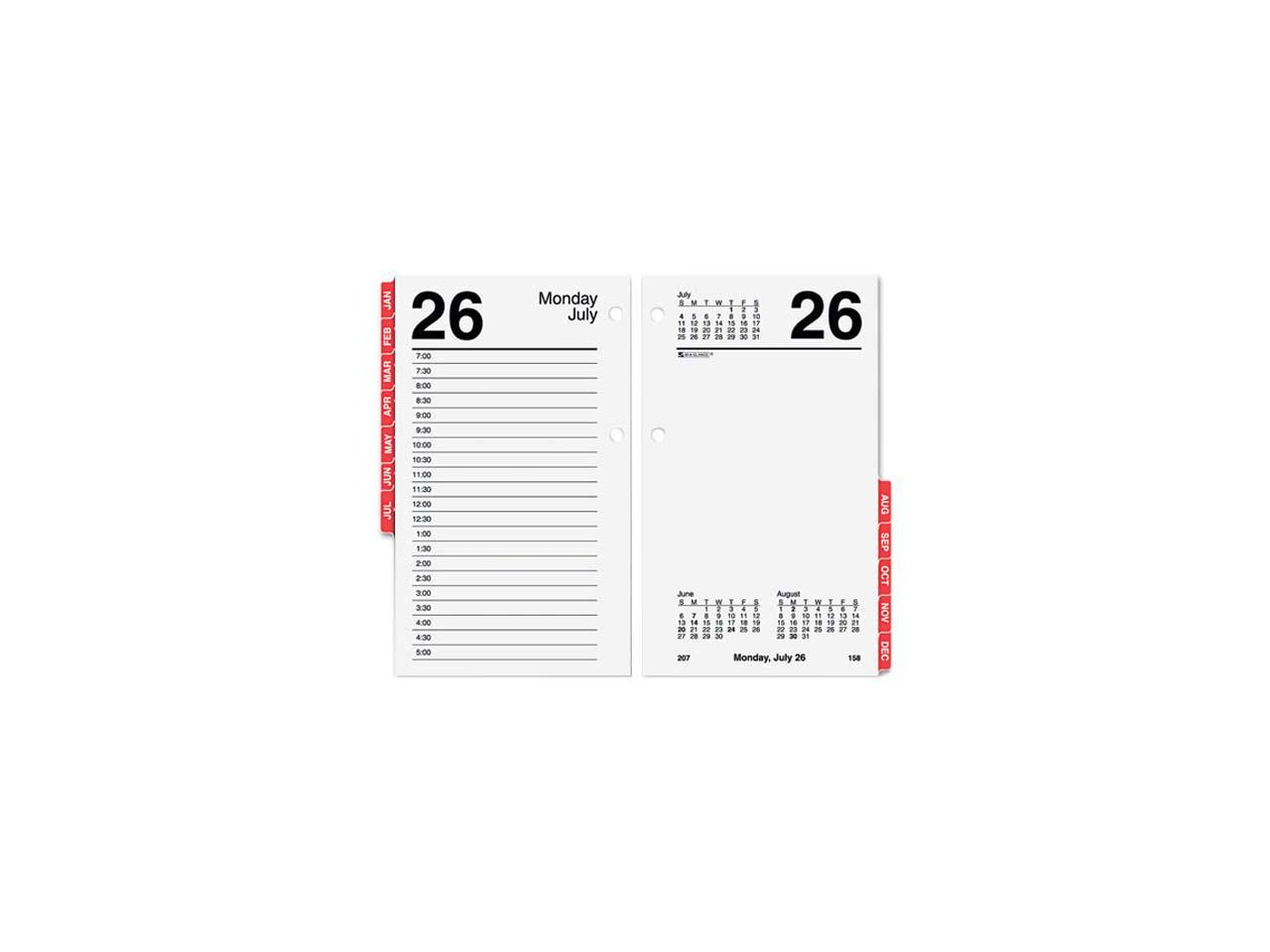 ATAGLANCE E717T50 Desk Calendar Refill with Tabs, 3 1/2" x 6