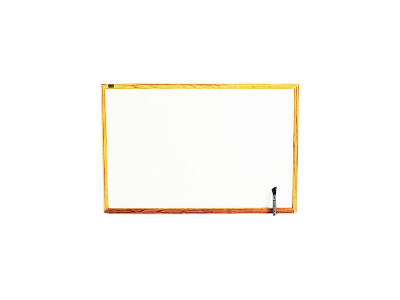 Quartet S573 Standard DryErase Board, Melamine, 36 x 24, White, Oak