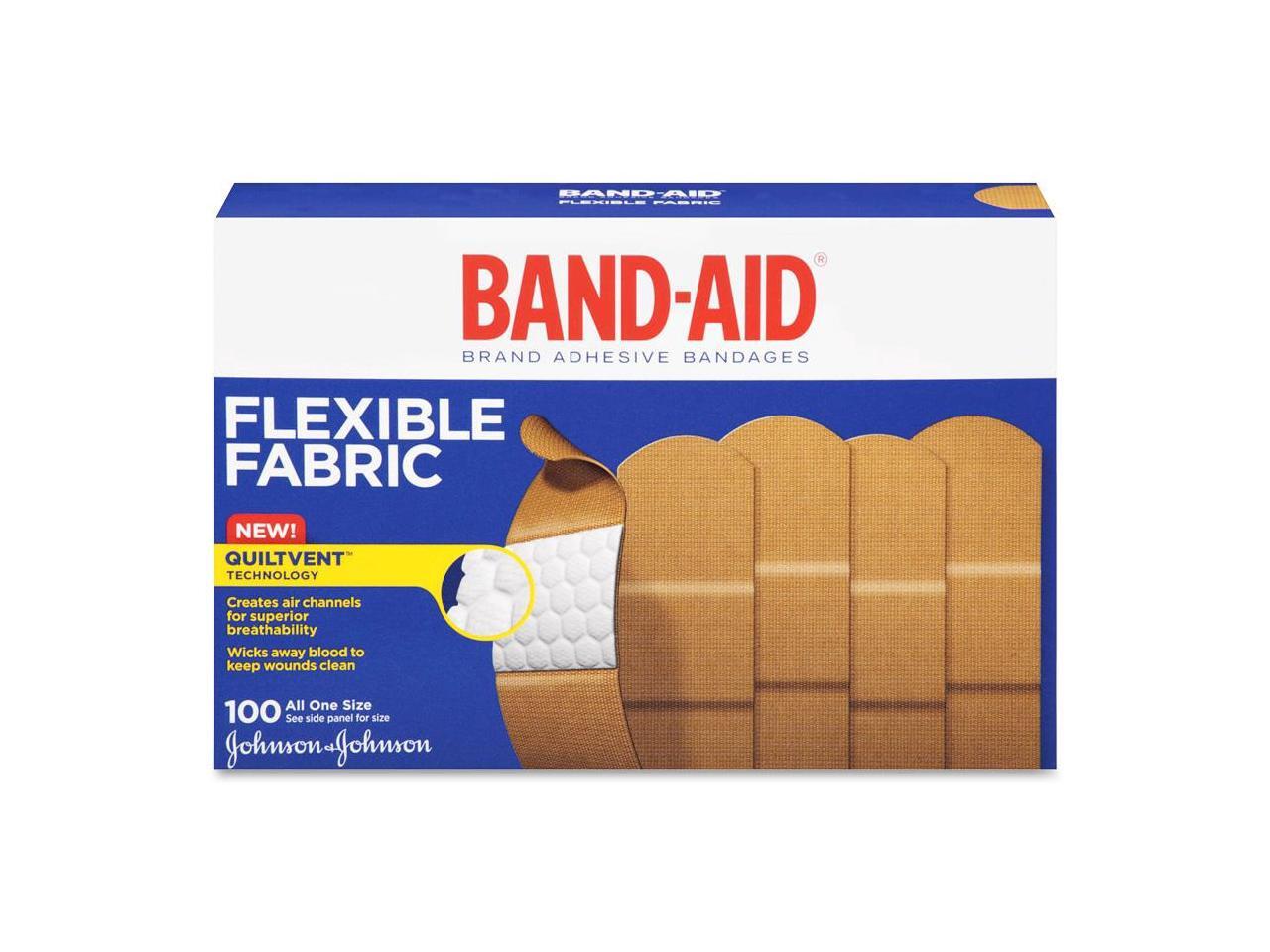 Flexible Fabric Adhesive Bandages,1 x 3, 100/Box